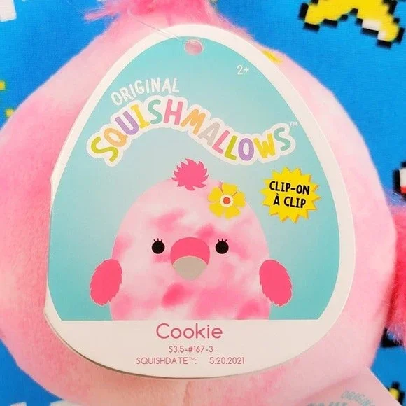 Squishmallow Cookie the Flamingo 3.5" UltraSoft Stuffed Animal Toy Plush NWT - Picture 4 of 5